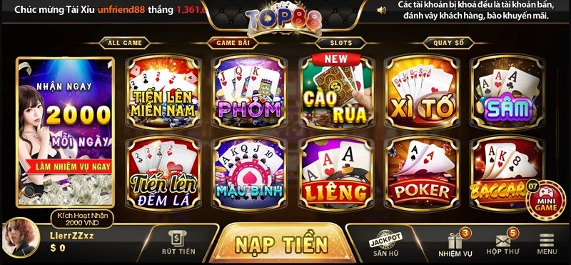 Về giao diện Top88
