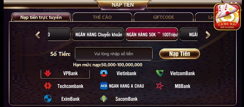 Huong Dan Nap Tien Vao Game